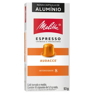 Café em Cápsula Torrado e Moído Audacce Espresso Melitta Caixa 53g 10 Unidades