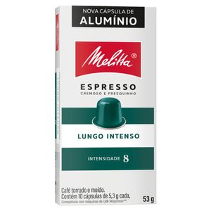 Café em Cápsula Torrado e Moído Lungo Espresso Intenso Melitta Caixa 53g 10 Unidades