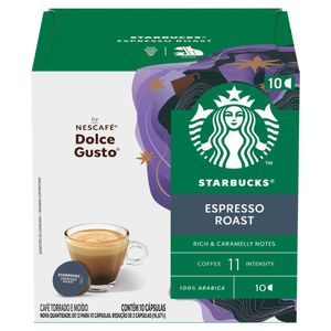 Café em Cápsula Torrado e Moído Espresso Roast Starbucks Caixa 55g 10 Unidades