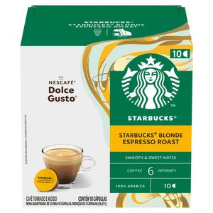 Café em Cápsula Torrado e Moído Blonde Espresso Roast Starbucks Caixa 55g 10 Unidades