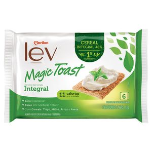 Torrada Integral Marilan Lev Magic Toast Pacote 110g 6 Unidades