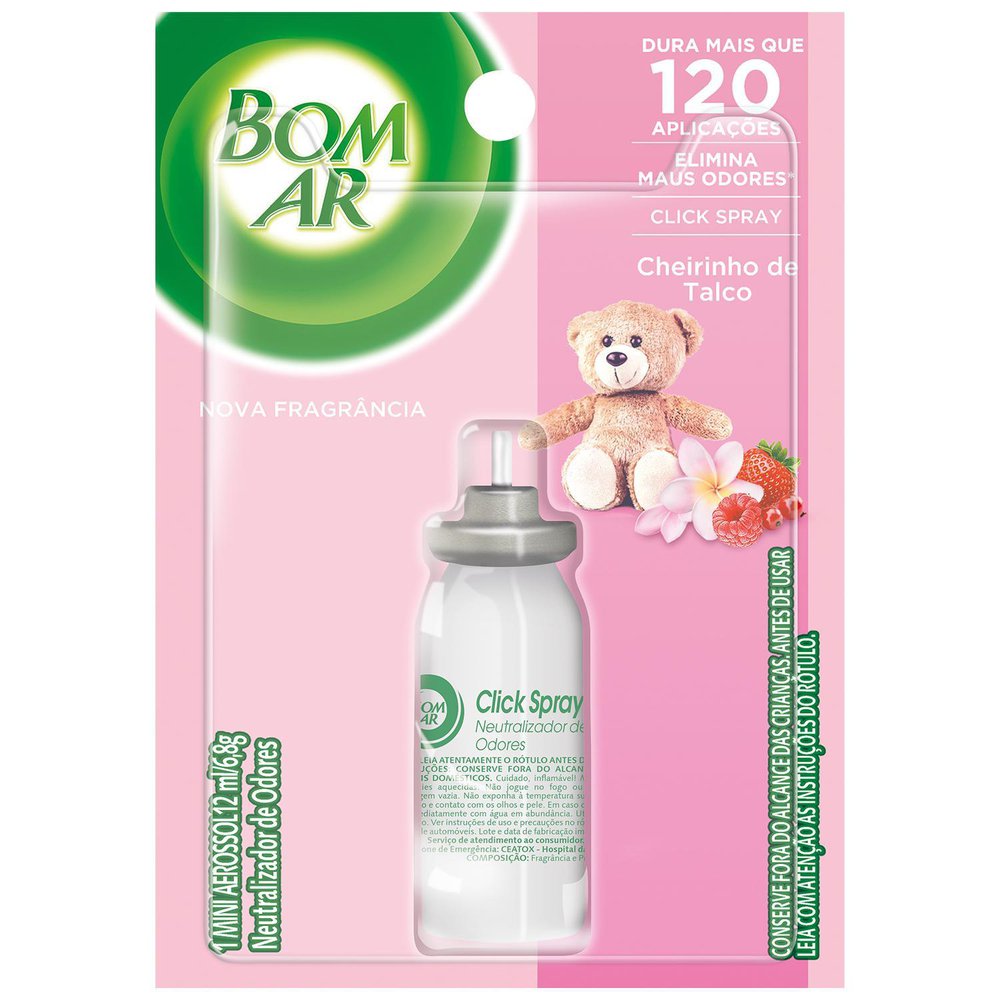 Neutralizador de Ambiente Cheirinho de Talco Click Spray Air Wick Bom Ar Blister 12ml