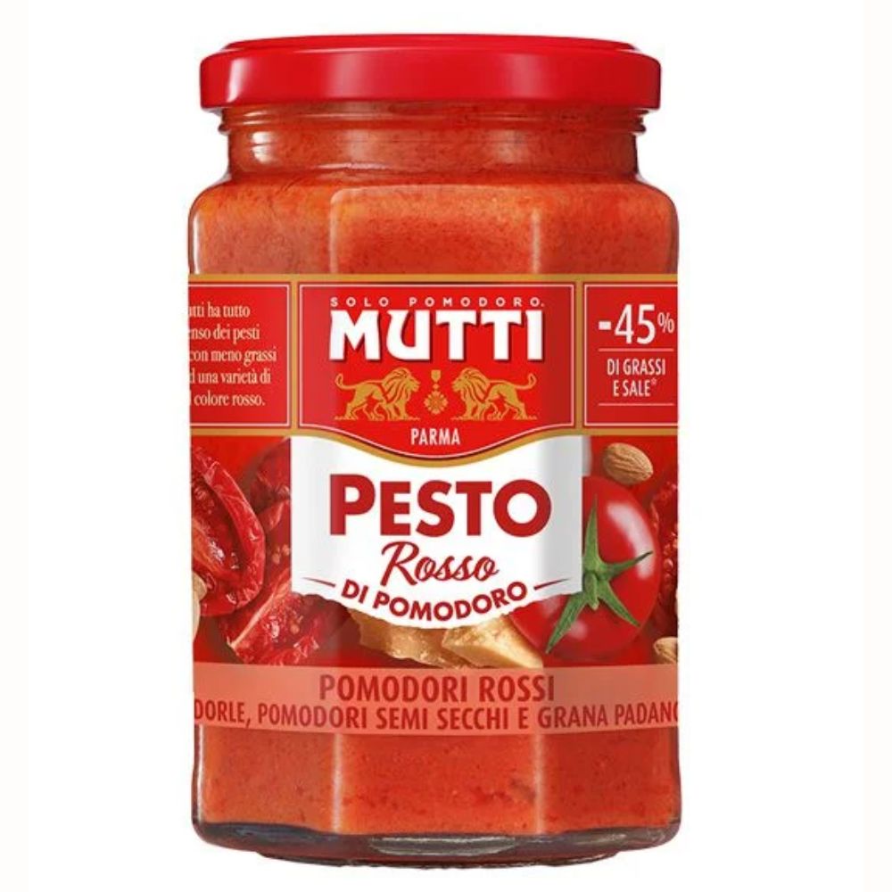 Molho Italiano Mutti Pesto Vermelho 180g
