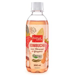 Kombucha Festval Morango & Gengibre 300ml