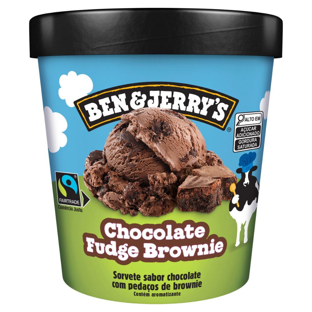 Sorvete Chocolate Fudge Brownie Ben & Jerry's Pote 458ml