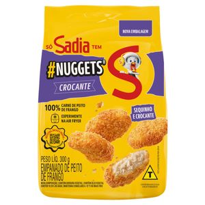 Empanado de Frango Peito Crocante Sadia Nuggets Pacote 300g