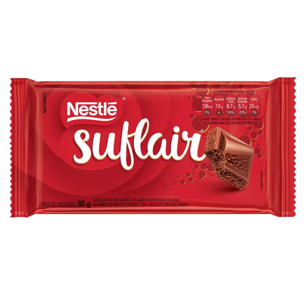 Chocolate Suflair ao Leite 80g