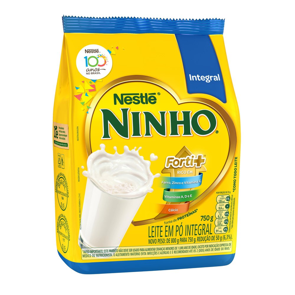 Leite em Pó Ninho Integral Sachê 750g