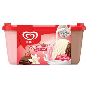 Sorvete Napolitano Kibon Cremosíssimo Pote 1,5L