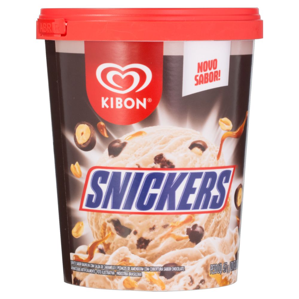 Sorvete Snickers Kibon Pote 800ml