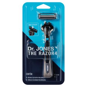 Kit Aparelho Recarregável + Carga para Barbear Dr. Jones The Razor4