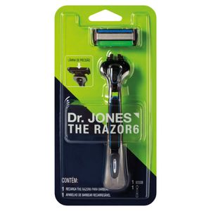 Kit Aparelho Recarregável + Carga para Barbear Dr. Jones The Razor6