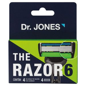 Carga de Aparelho para Barbear Dr. Jones The Razor6 4 Unidades