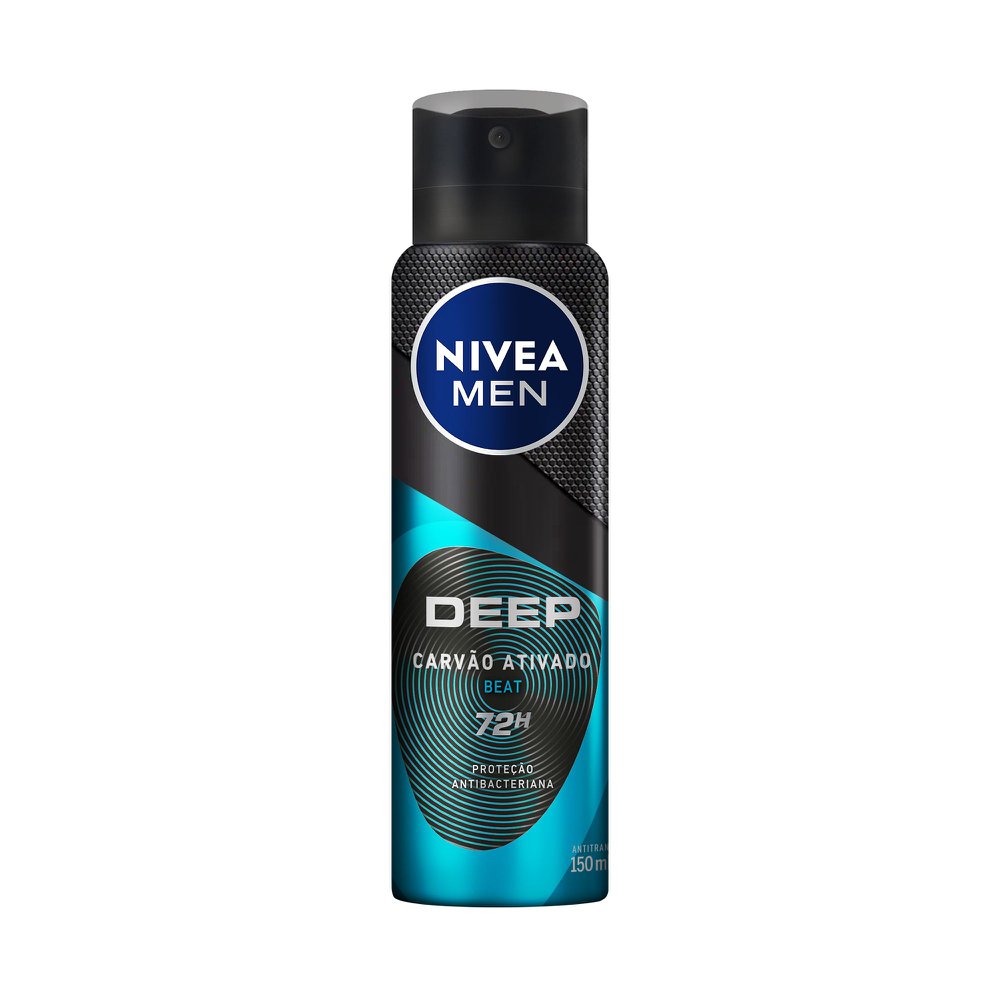 Antitranspirante Aerossol Carvão Ativado Beat Nivea Men Deep 150ml