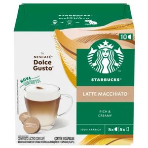Café com Leite em Cápsula Latte Macchiato Starbucks Caixa 107,5g 10 Unidades