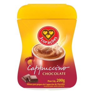 Cappuccino Chocolate 3 Corações Pote 200g