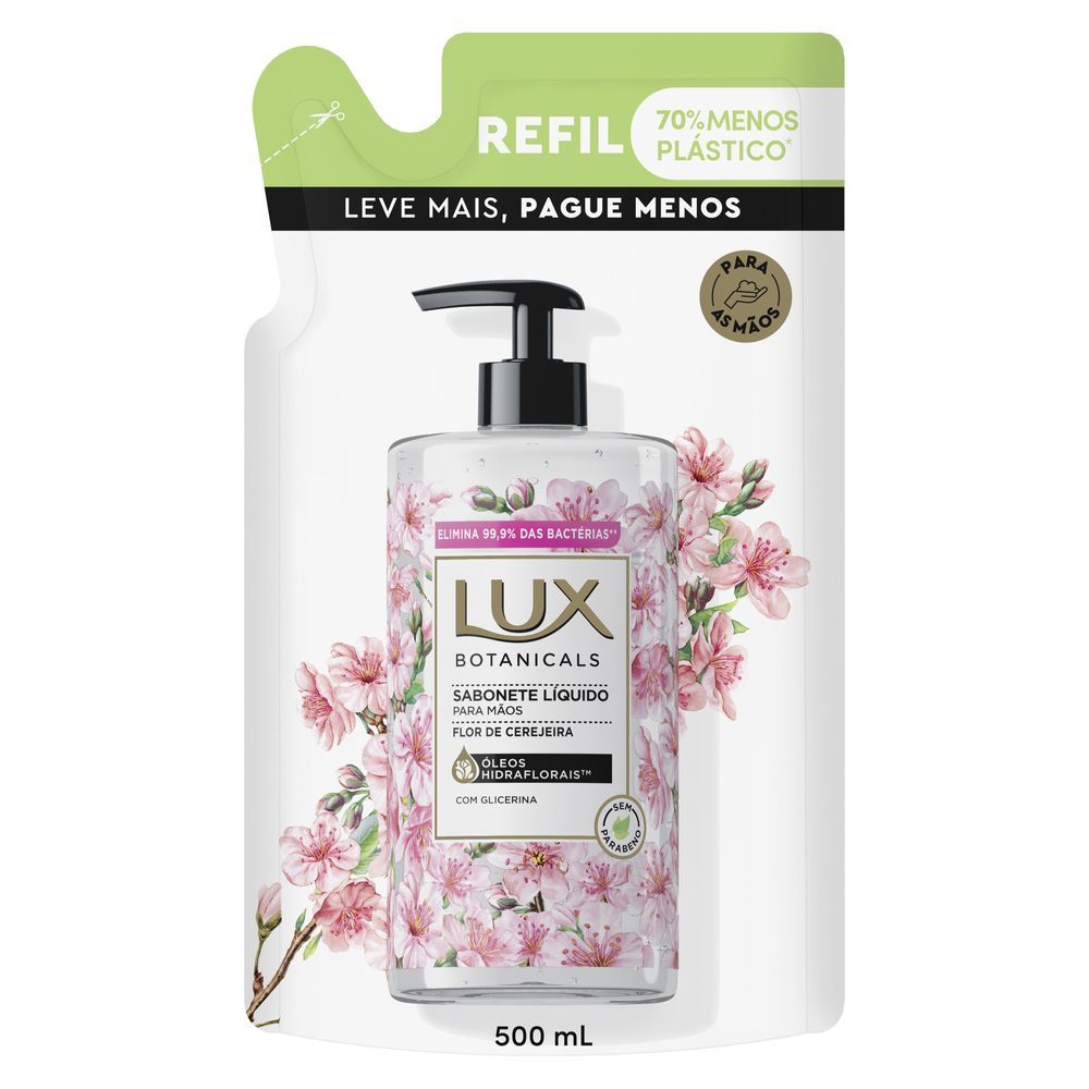 Sabonete Líquido Refil Lux Botanicals Flor de Cerejeira 500ml