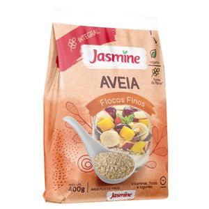 Aveia em Flocos Finos Integral Jasmine Pacote 400g