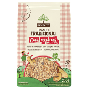 Granola Integral com Castanhas Brasileiras Tradicional Italo Ferreira Mãe Terra Pacote 250g