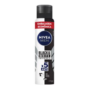 Nivea Men Desodorante Antitranspirante Aerossol Invisible Black & White 200ml