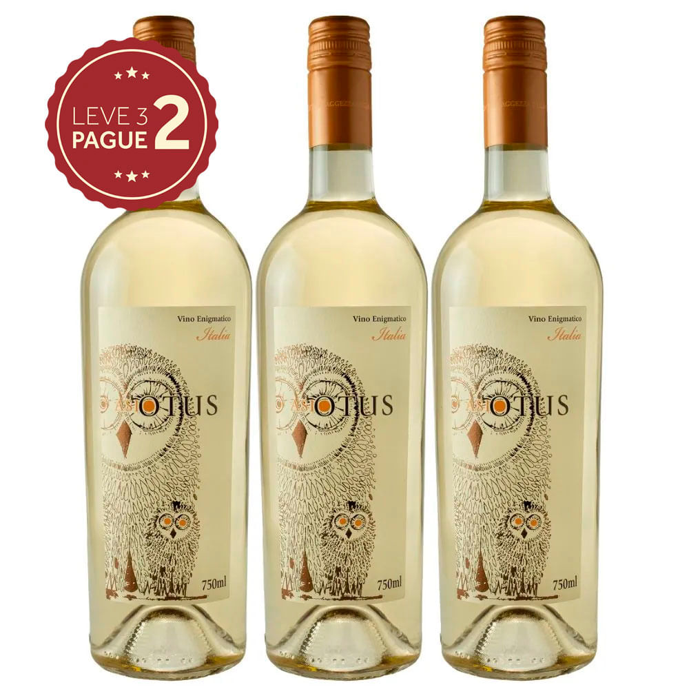 Vinho Italiano Asio Otus Branco 750ml Leve 3 Pague 2