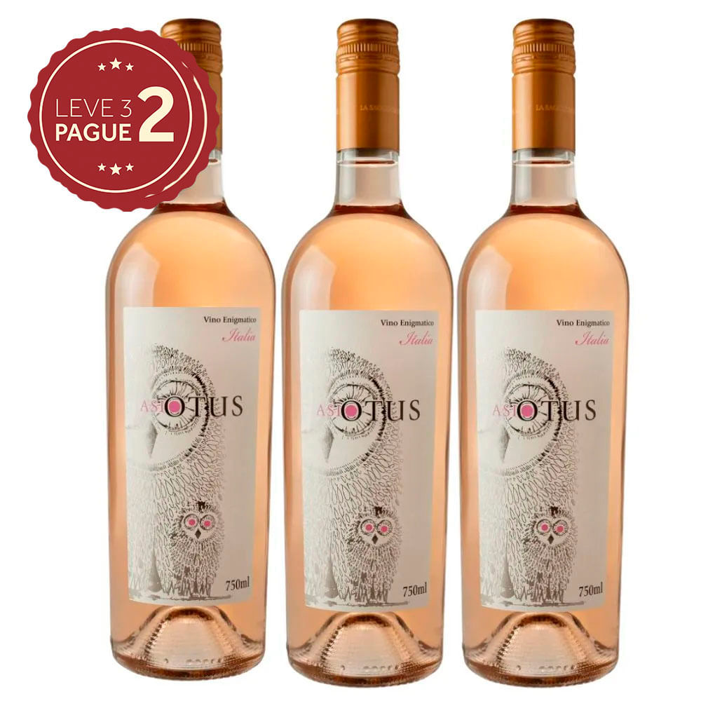 Vinho Italiano Asio Otus Rosé 750ml Leve 3 Pague 2