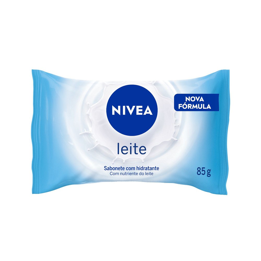 Sabonete Barra Hidratante Leite Nivea Flow Pack 85g