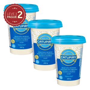 Requeijão Cremoso Light Catupiry Copo 200g Leve 3 Pague 2 KIT PRONTO