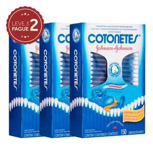 Cotonetes Johnson & Johnson Com 150 Unidades Leve 3 Pague 2 KIT PRONTO