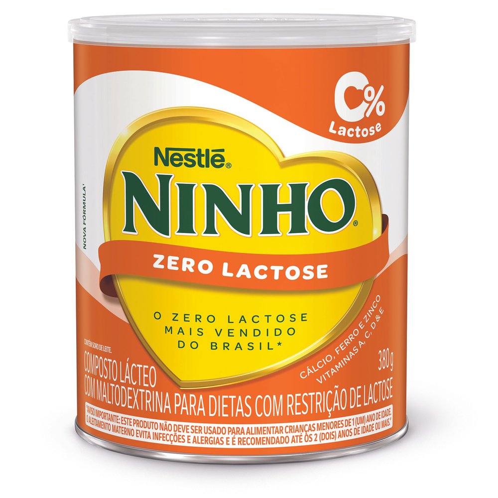 Ninho Zero Lactose Lata 380g