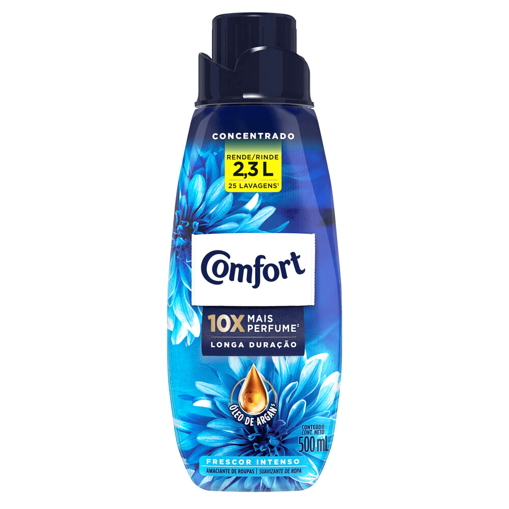 Amaciante de Roupa Concentrado Frescor Intenso Comfort Frasco 500ml