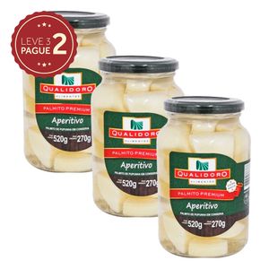 Palmito Qualidoro Pupunha Aperitivo 270g Leve 3 Pague 2  KIT PRONTO