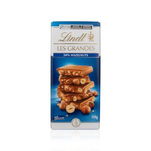 Chocolate Lindt Les Grandes Barra Ao Leite e Avelãs 150g