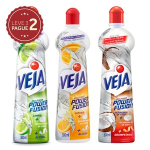 Limpador Multiuso Veja Power Fusion Tipos 500ml Leve 3 Pague 2 KIT PRONTO