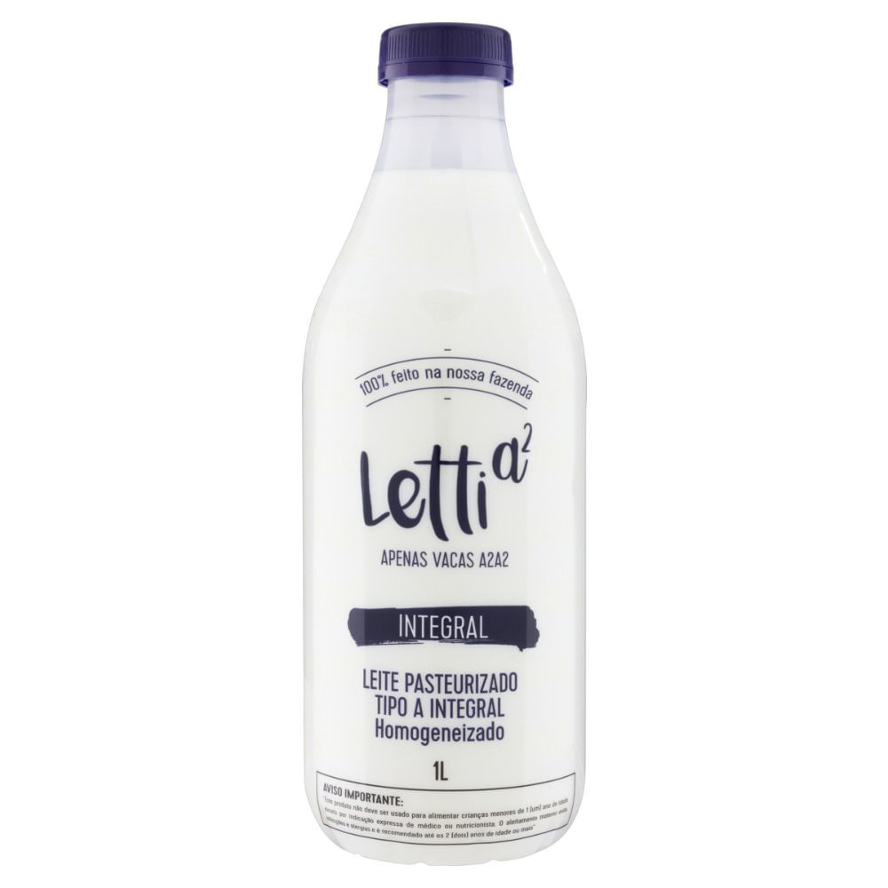 Leite Pasteurizado Integral Tipo A Letti a² Garrafa 1L