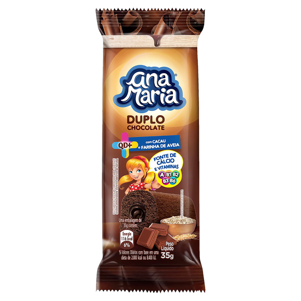 Bolo Duplo Chocolate Ana Maria QD+ Pacote 35g
