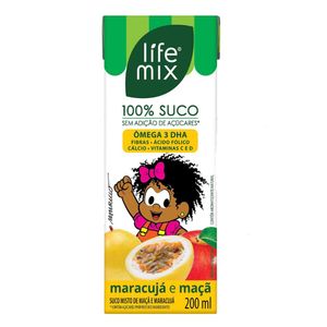 Suco Life Mix Turma Da Mônica Maracujá e Maçã 200ml