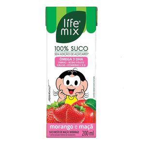 Suco Life Mix Turma Da Mônica Morango e Maçã 200ml