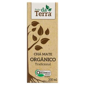 Chá Mate Orgânico Tradicional Poder da Terra Caixa 200ml