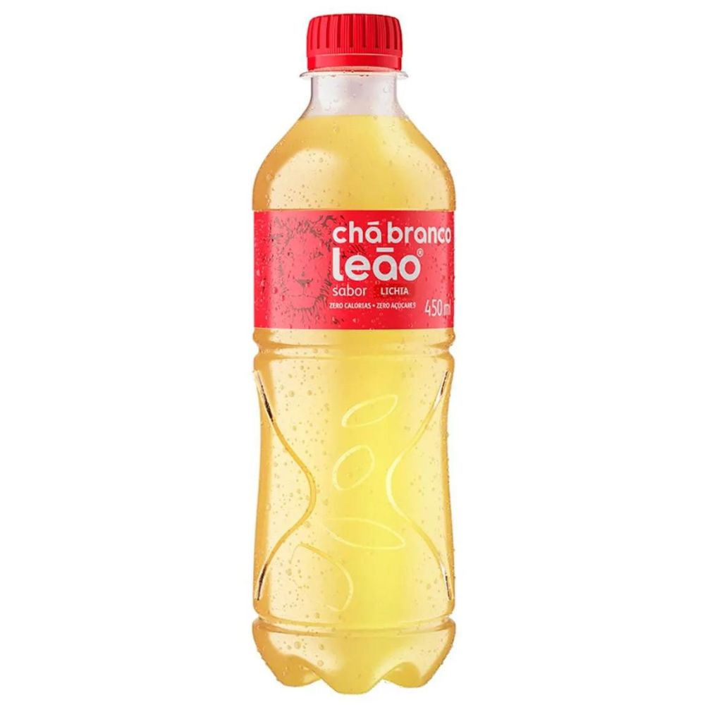 Chá Branco Lichia Zero Açúcar Leão Garrafa 450ml