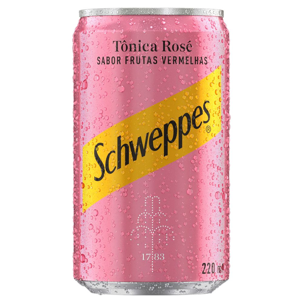 Água Tônica Rosé Frutas Vermelhas Schweppes Lata 220ml - Festval.com