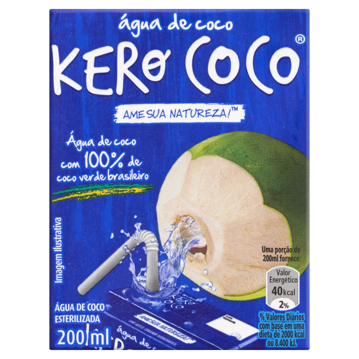 Água de Coco Esterilizada Kero Coco Caixa 200ml