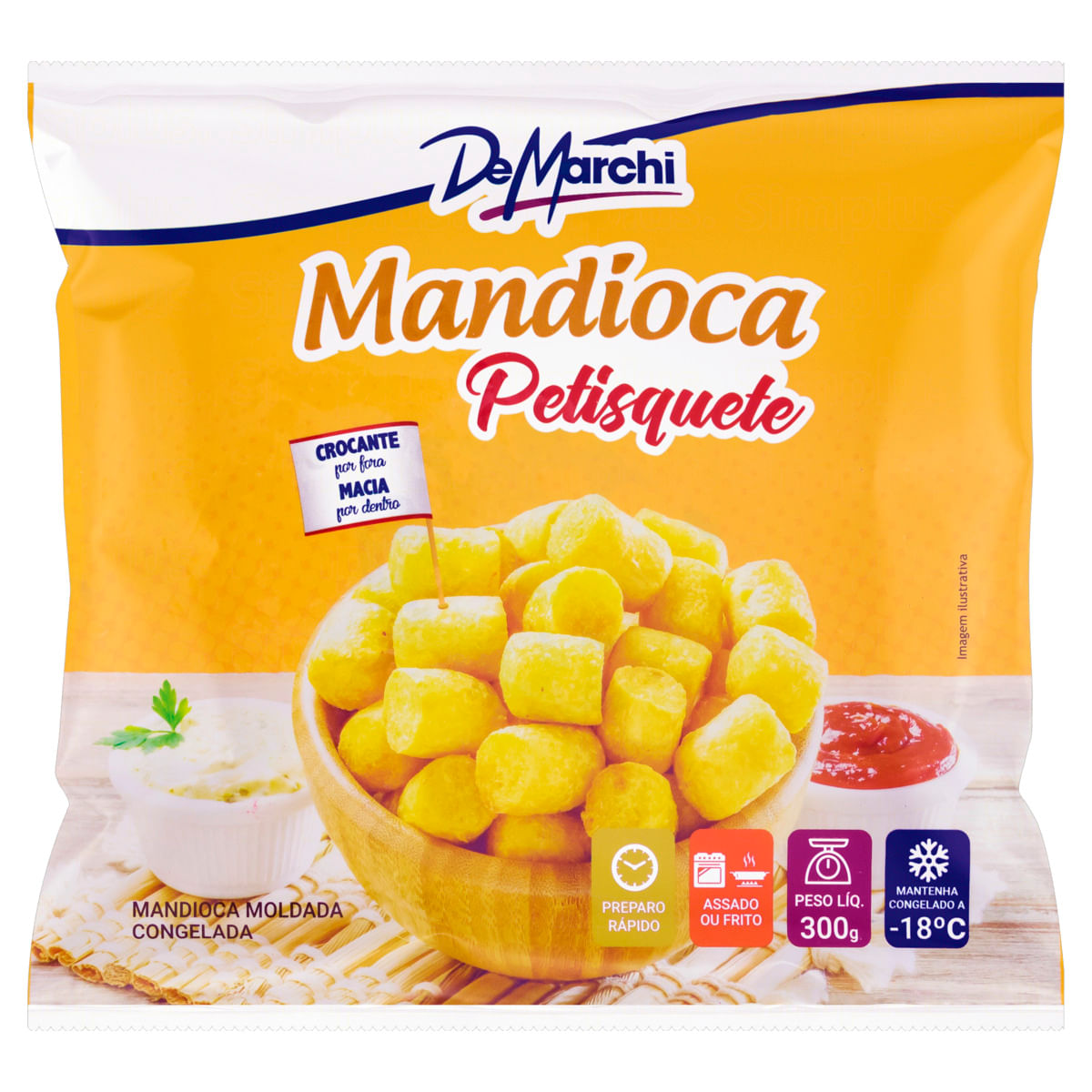 Mandioca Petisquete Congelada De Marchi Pacote 300g