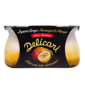 Iogurte Grego Zero Lactose Delicari Maracujá e Manga 340g