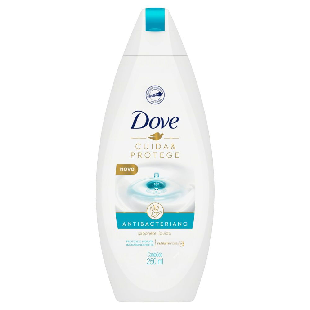 Sabonete Líquido Antibacteriano Dove Cuida & Protege Frasco 250ml