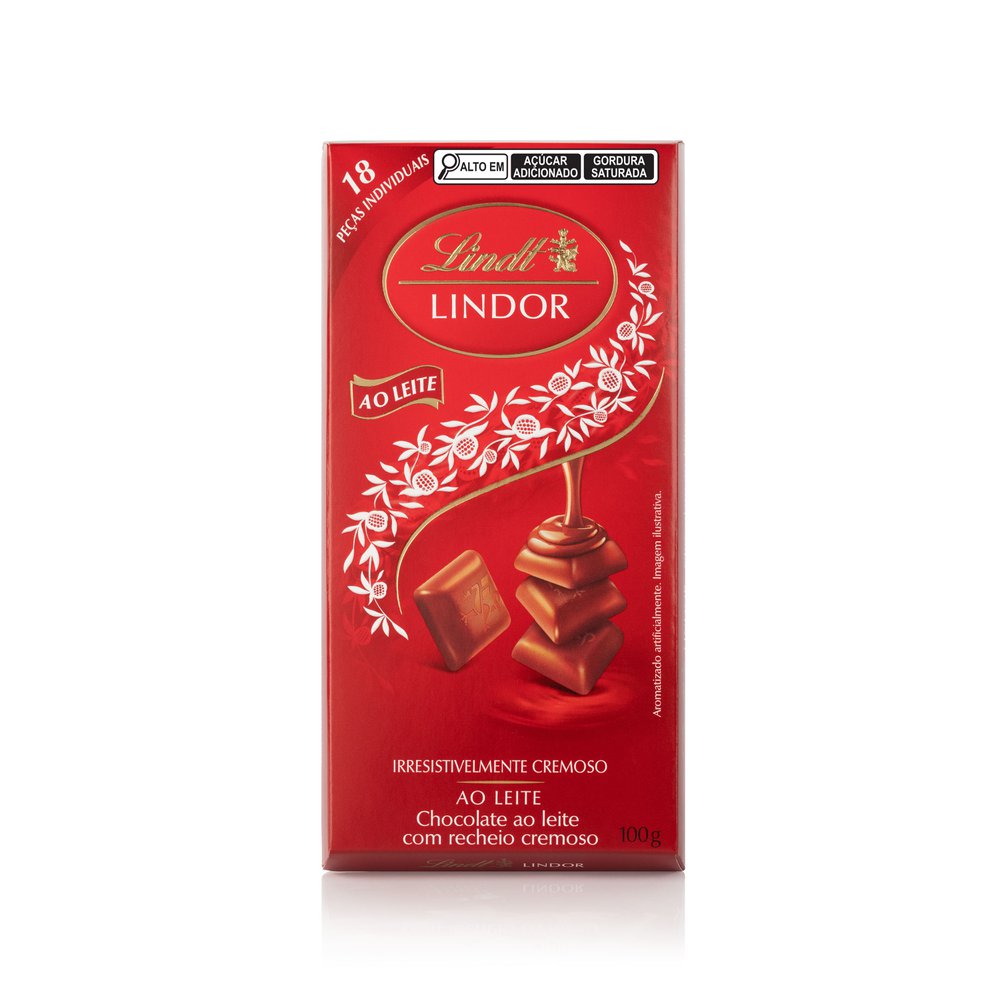 Chocolate Lindt Lindor Singles Ao Leite 18 unidades 100g