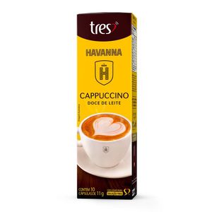 Cappuccino em Cápsula Doce de Leite Havanna 3 Corações Caixa 110g 10 Unidades