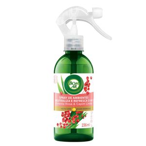 Neutralizador de Odores Spray Pimenta-Rosa & Capim-Limão Bom Ar Frasco 236ml