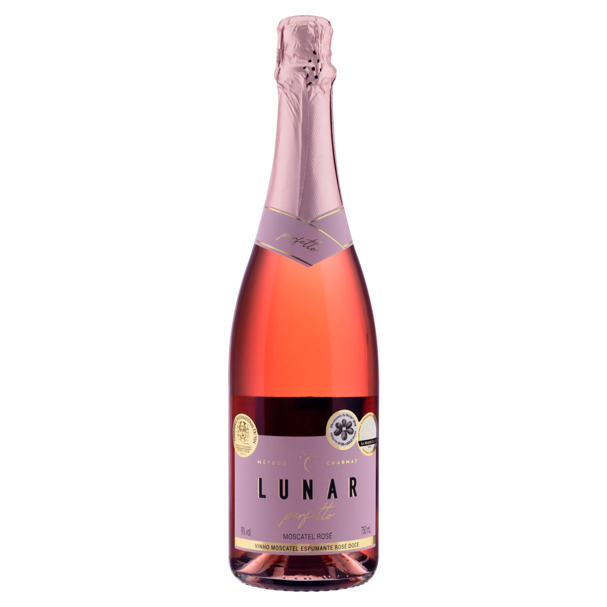 Espumante Brasileiro Rosé Doce Lunar Perfetto Moscatel Garrafa 750ml