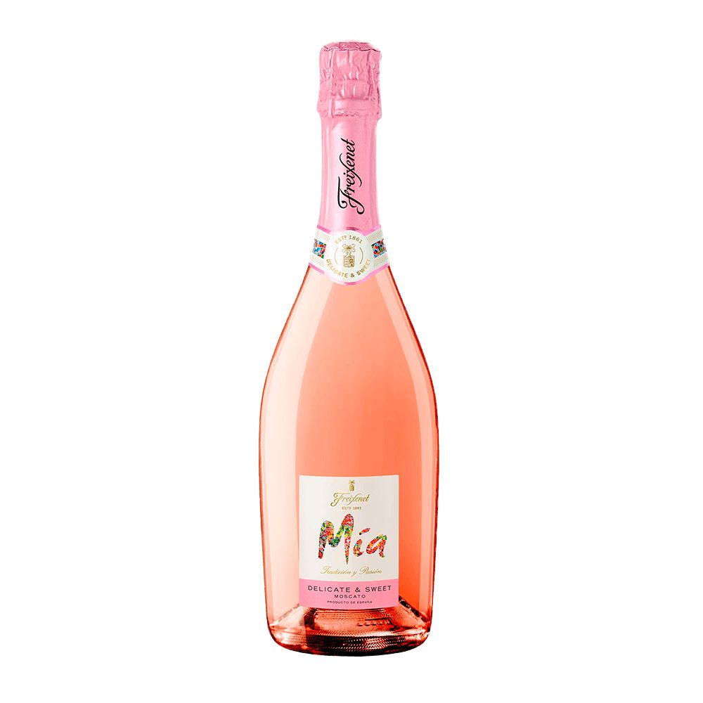 Espumante Espanhol Rosé Doce Freixenet Mía Moscato Pink Garrafa 750ml